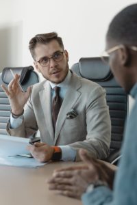 recruiter interviewing a candidate
