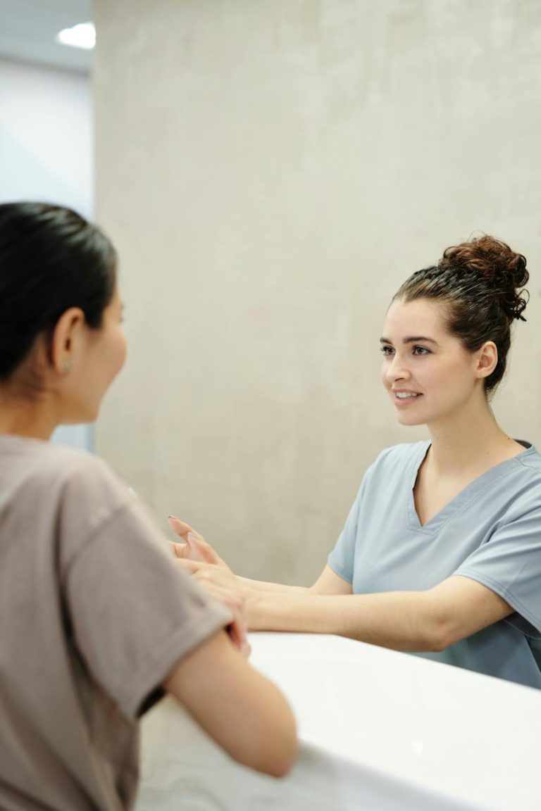 nurses having a conversation